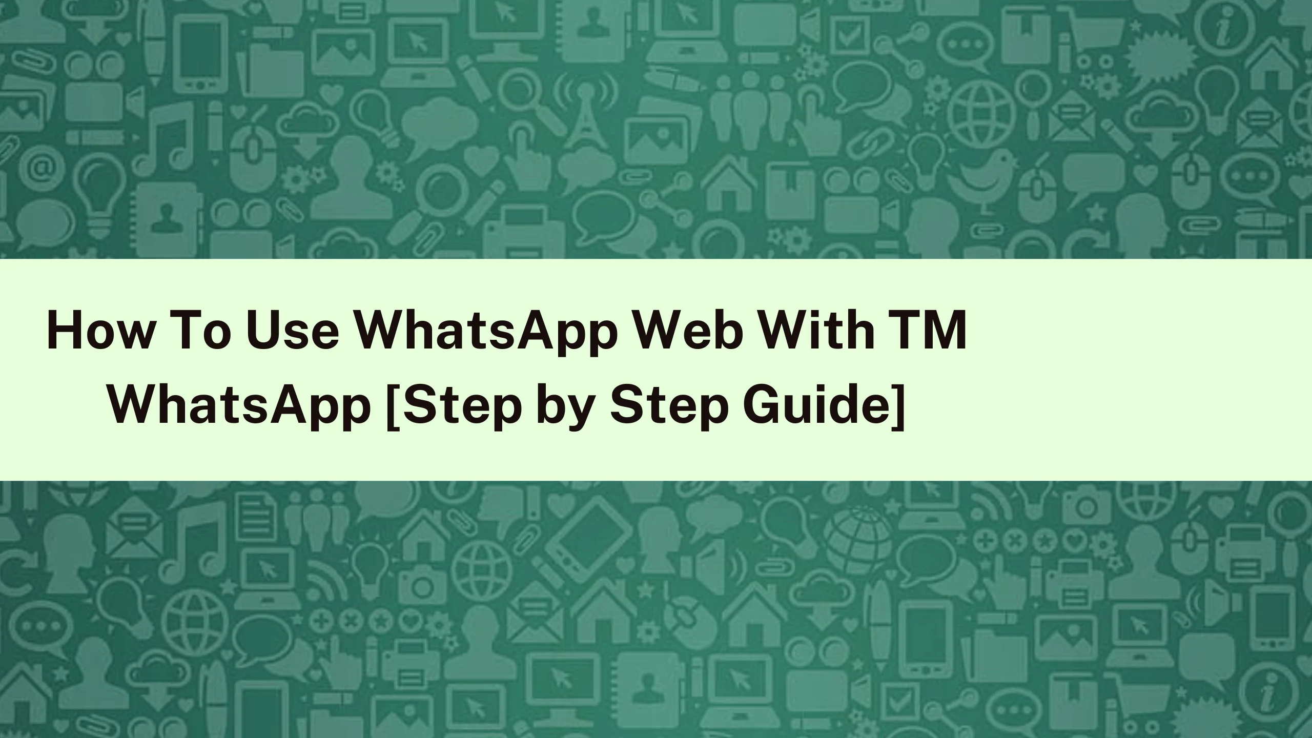 How To Use WhatsApp Web With TM WhatsApp [Step by Step Guide]